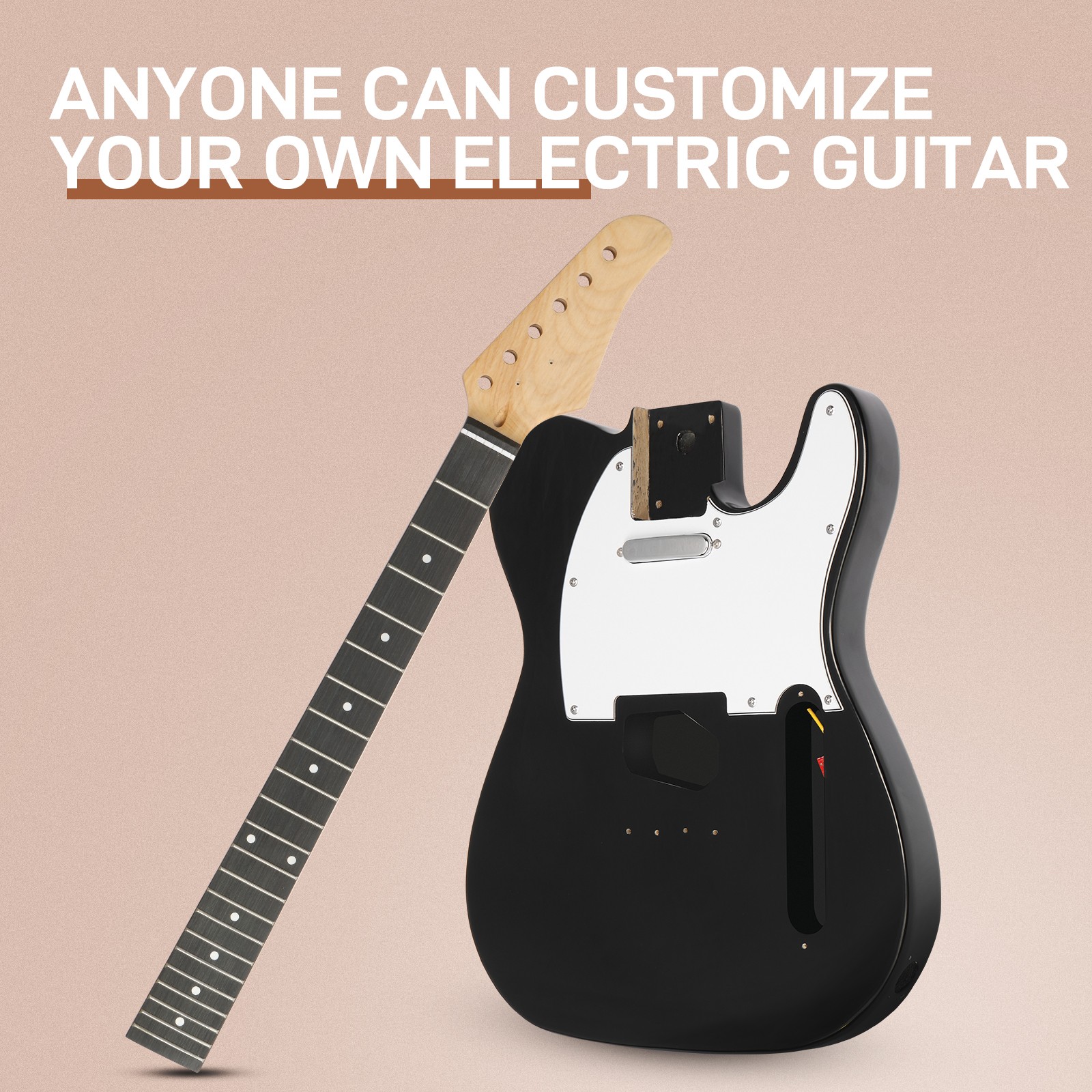 New DIY 6 String TL Style Electric Guitar Kits with Mahogany Body US