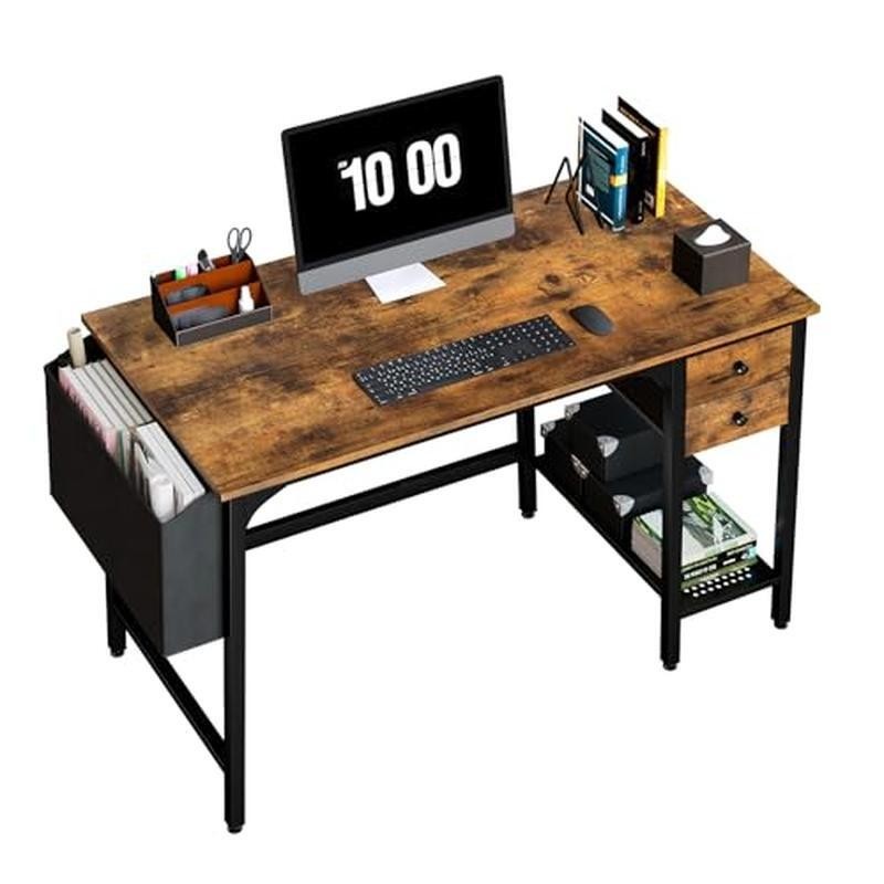 Small Computer Desk W/ Drawers Space Saving Modern Workstation Easy Assembly New
