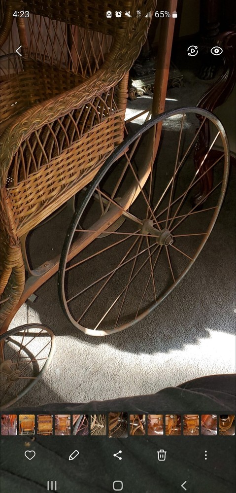 Wicker Baby Stroller 1885