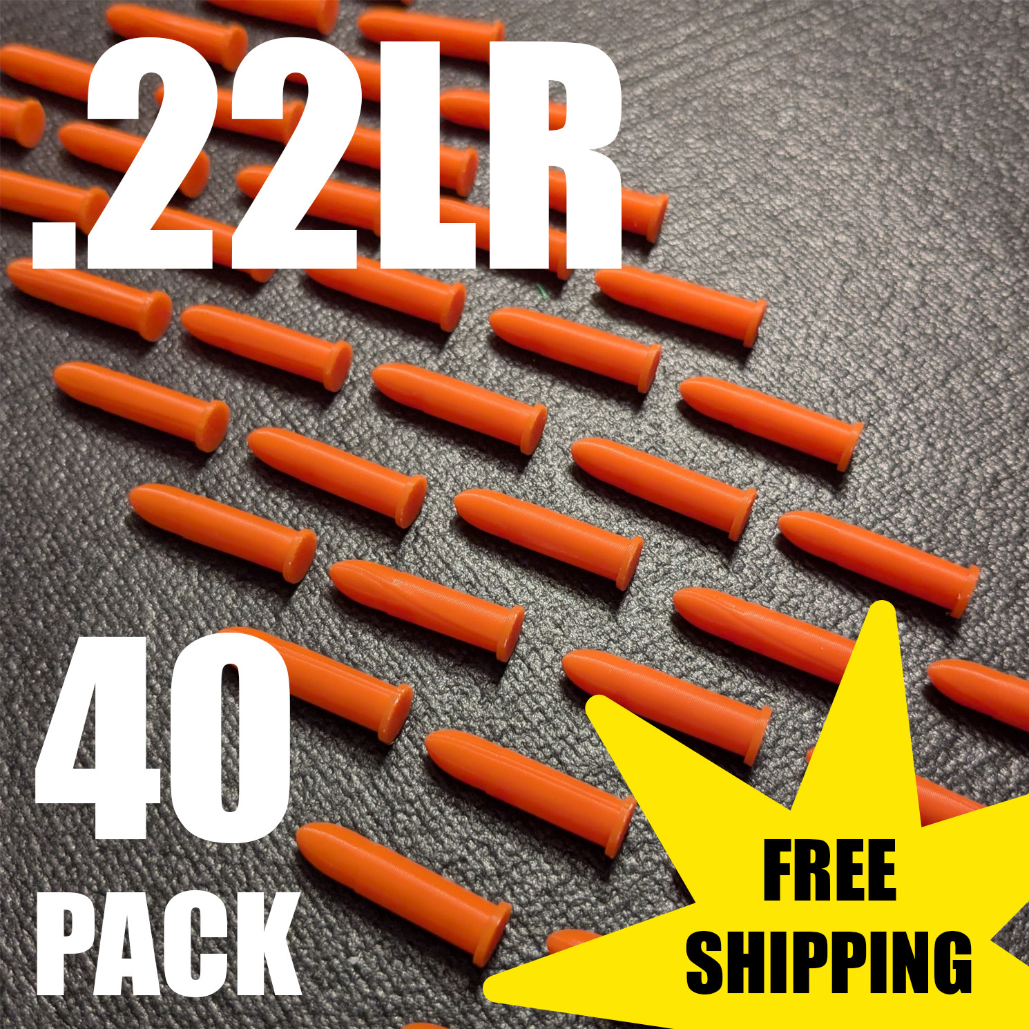 22LR 22 LR SNAP CAPS (40pk) ORANGE Dry Fire Safety Training Rimfire Rounds *USA