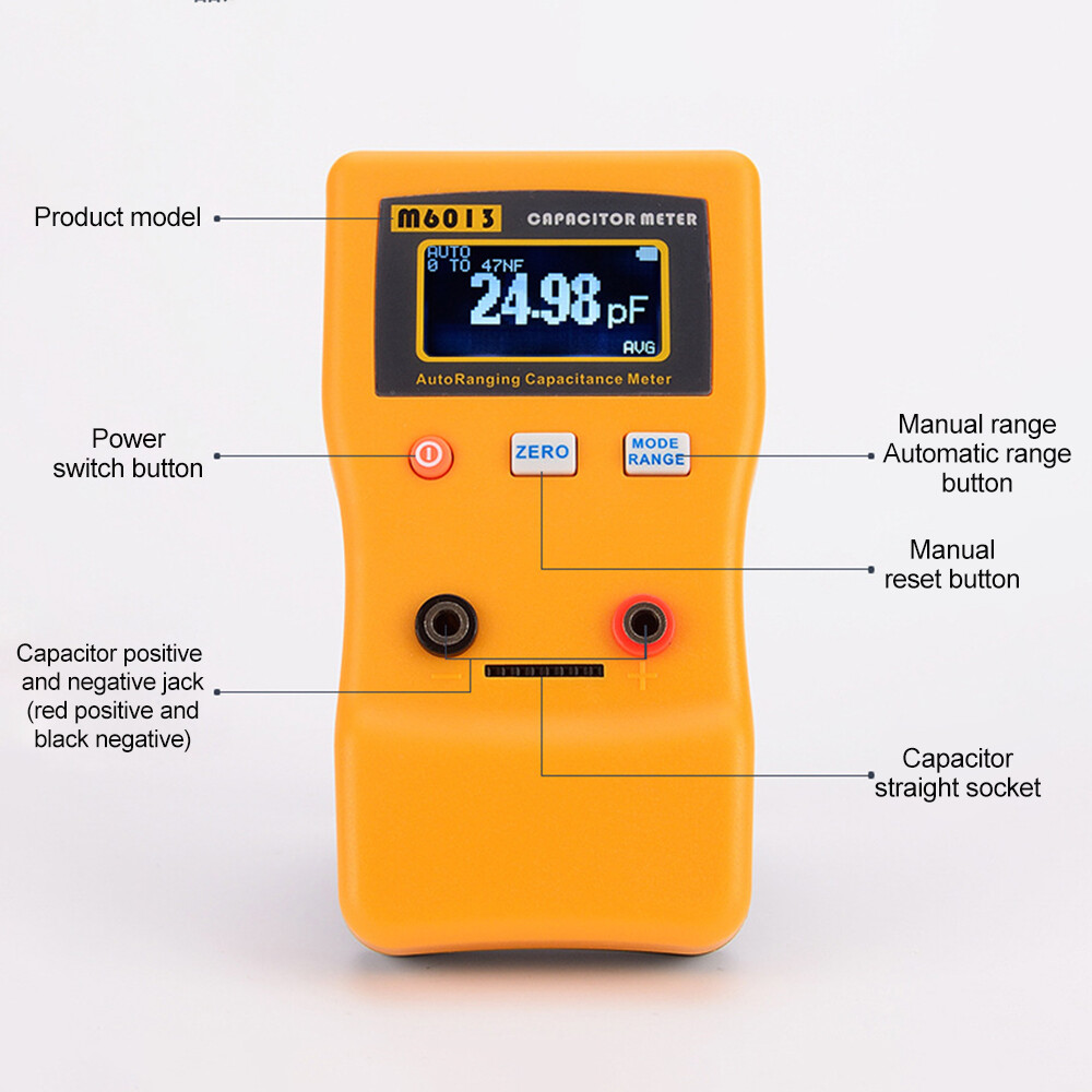 M6013 LCD High-precision Capacitor Meter For Capacitance Resistance Measurement