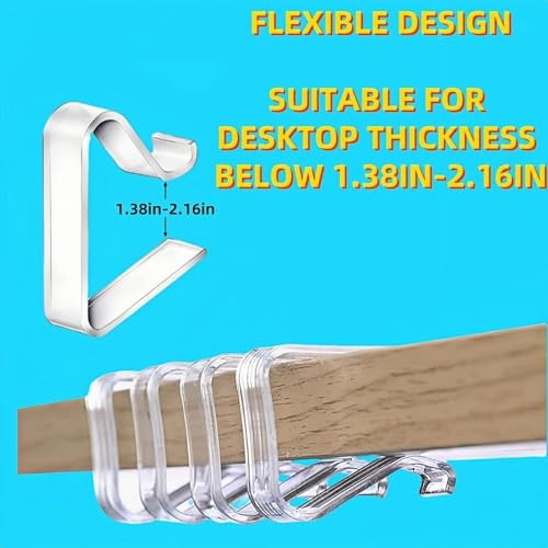 24 Pieces Clear Tablecloth Clips – Plastic Table Cover Holders, Windproof