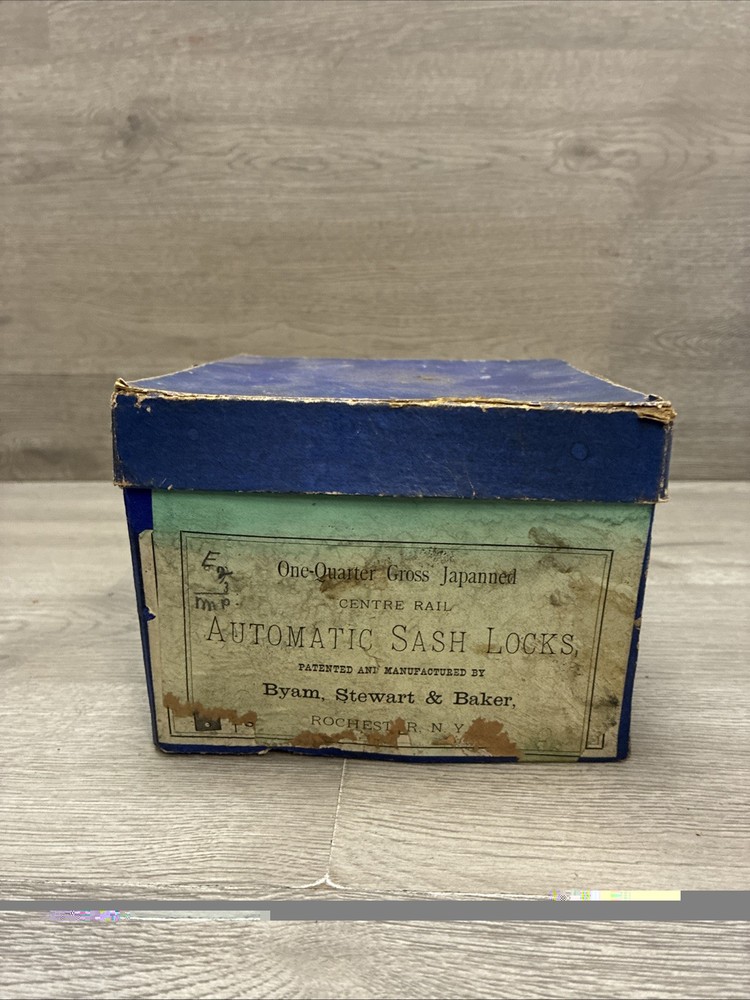 Antique Automatic Sash Locks Window Locks Full Case Byam, Stewart & Baker NY