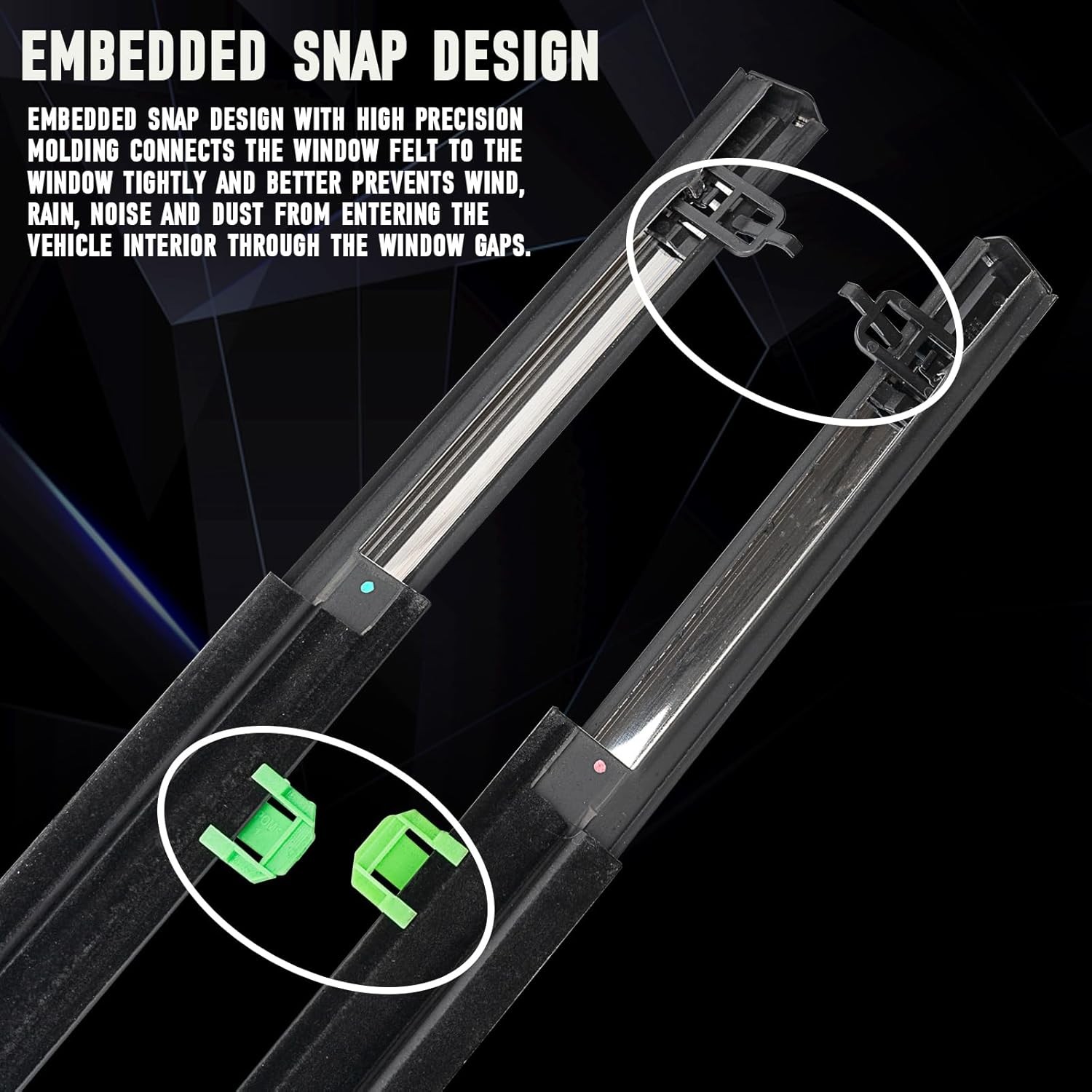 Door Window Trim Seal Weather Stripping Moulding Belt Glass Sweep CRV 2007-2011