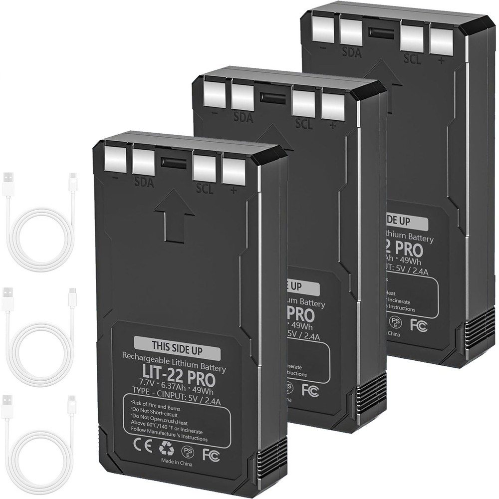 New For Trail Camera Flex-M Flex G-36 Rechargeable LIT-22 Battery Replace 3-PACK