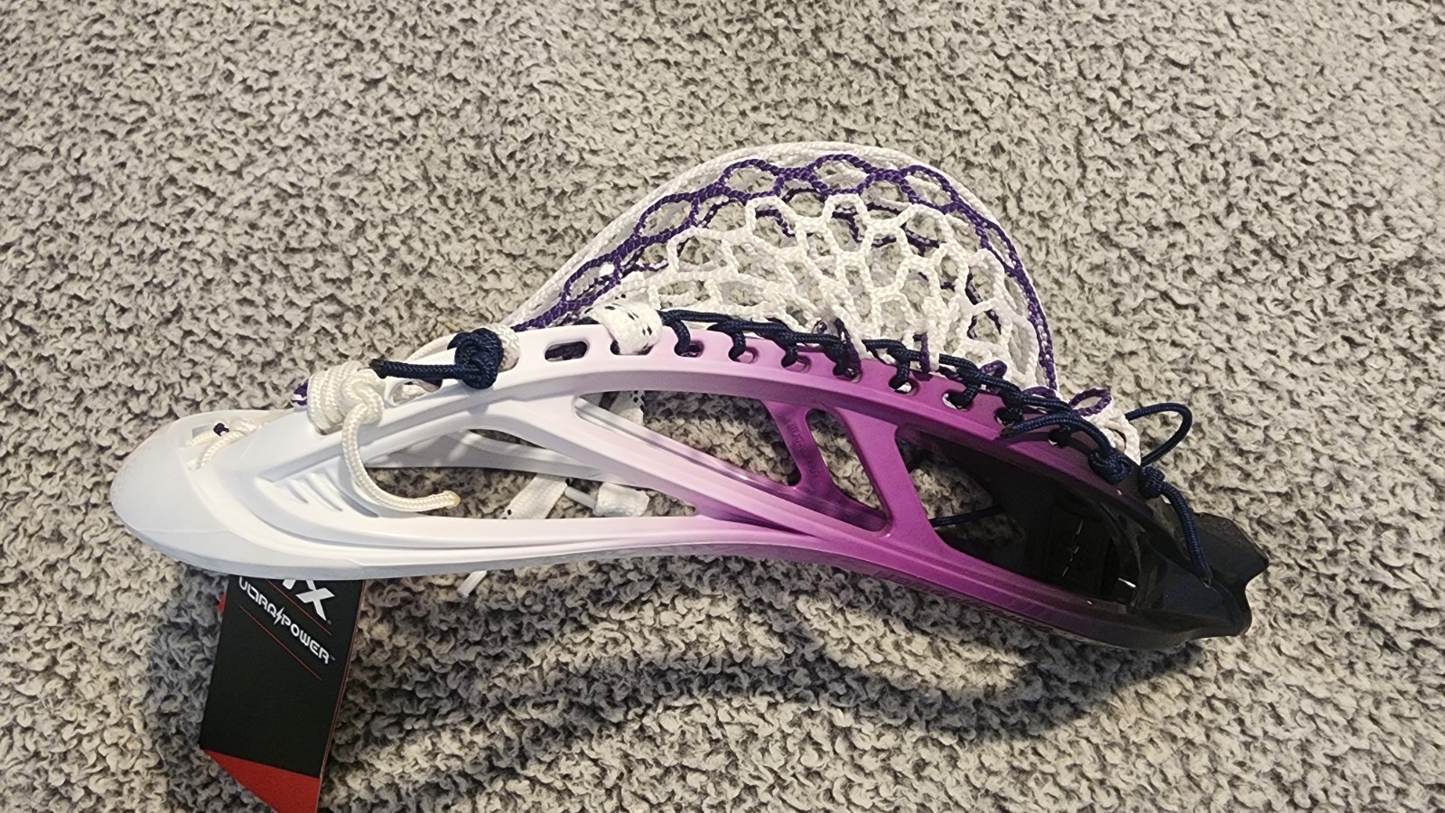 Custom Dyed and Strung STX Ultra Power - black - purple - white fade