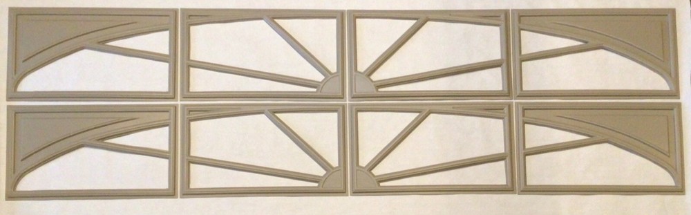 8 Amarr Sunray Replacement Inserts for Amarr Short Panel Garage Doors Sandtone