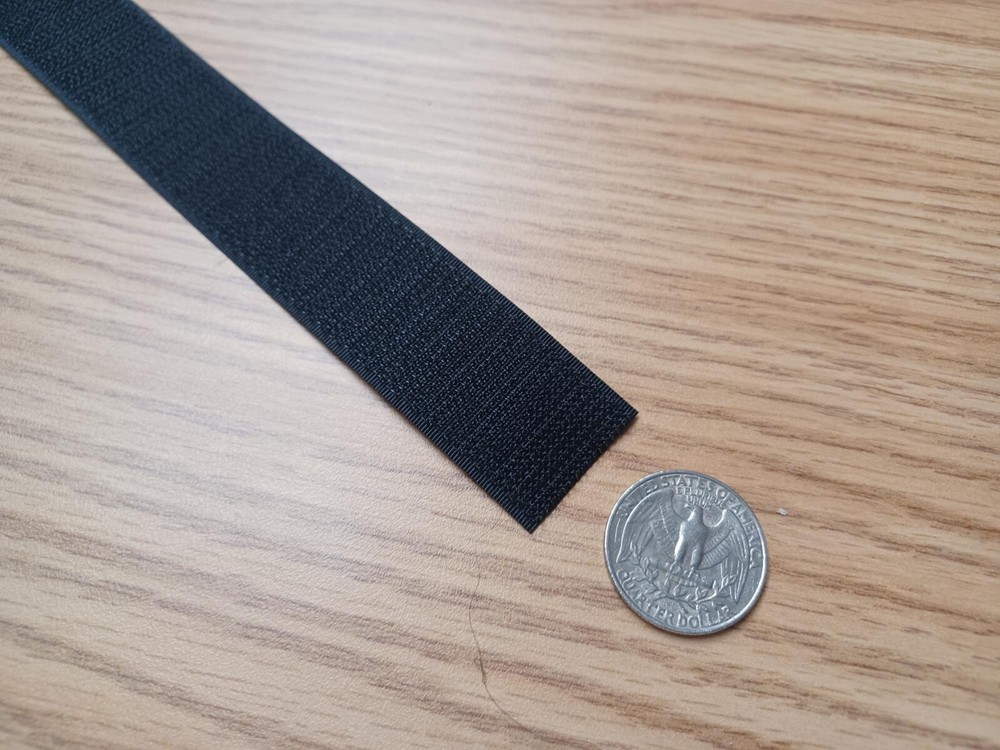 VELCRO® BRAND HOOK AND LOOP - Sew ON 1" Black .... Both Hook and Loop.. 25yds