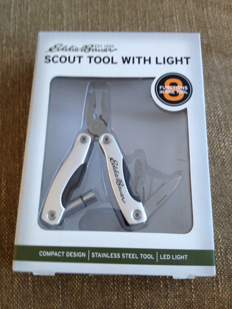 New 8 Function Scout Tool includes LED Light By Eddie Bauer Silver