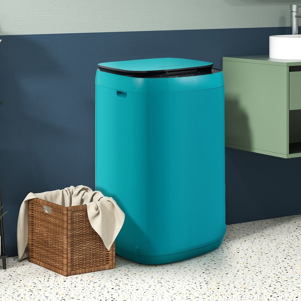 7.7lbs Full Automatic Washing Machine 0.78 Cu.FT Compact Washer Blue