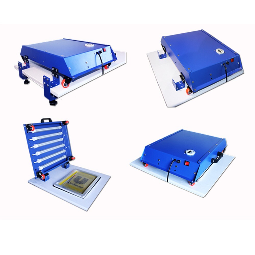 110V 6 LED Tubes Flip Lid Push-Pull Dual Exposure Unit UV Plate Printer Machine