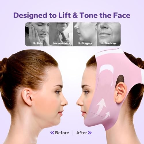 V-Line Lifting Chinstrap, Reusable Face Strap for Sagging Skin