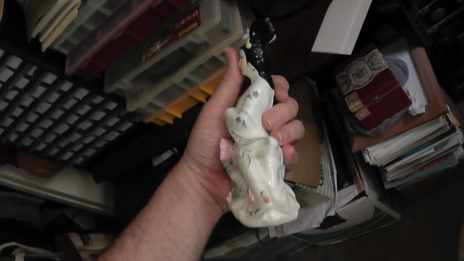 asian porcelain figurine woman japan japanese ? vintage