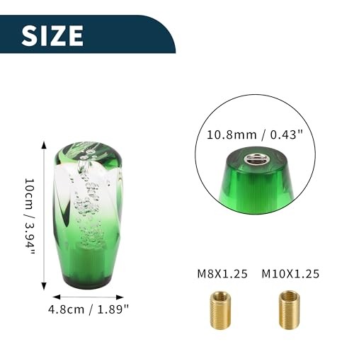 Car Shift Knob | Front Shift Lever Knob Universal for Automatic and 10cm Green