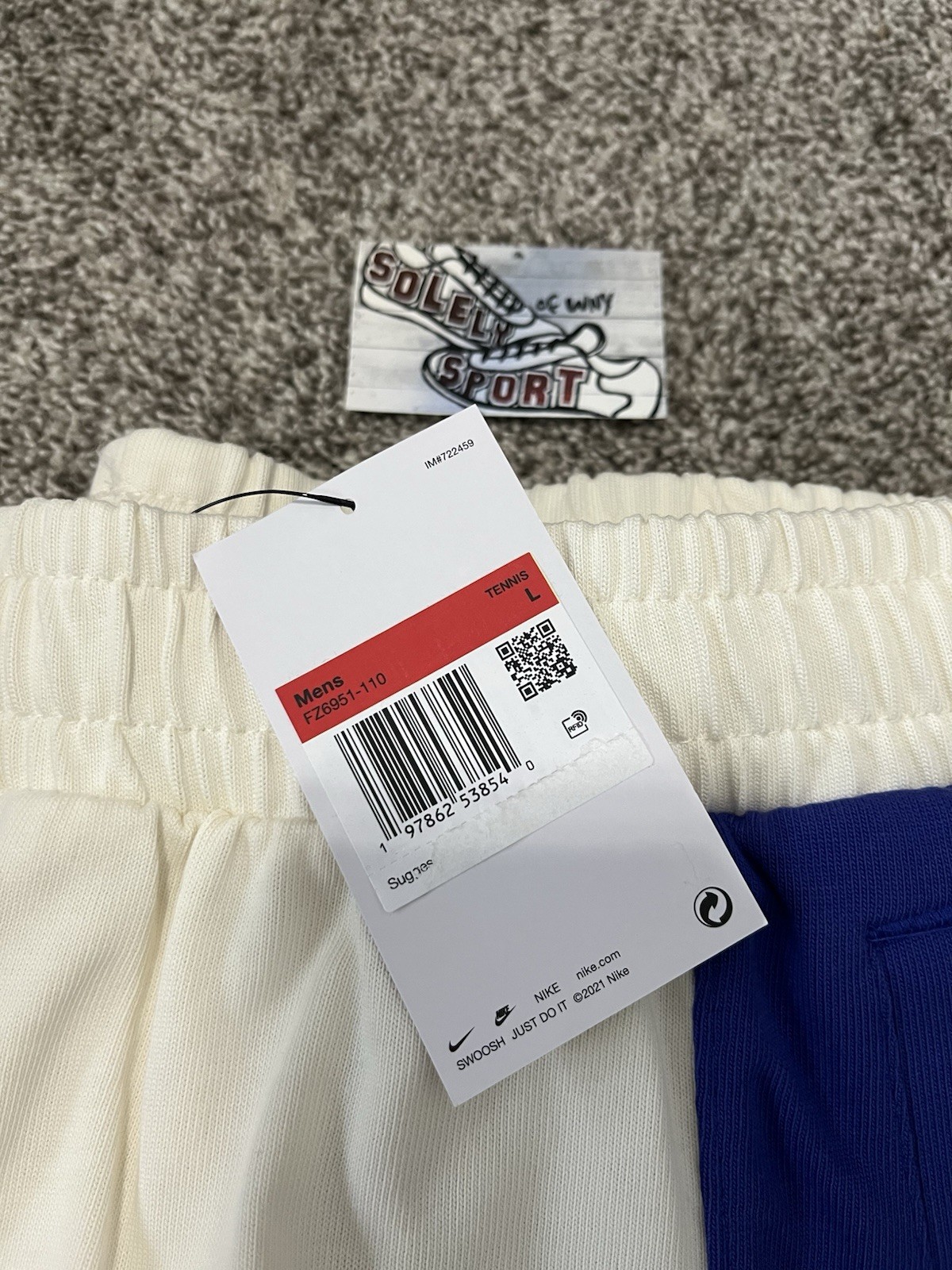 New Nike Court Heritage Tennis Shorts Pale Ivory Fleece Rafa FZ6951 Mens Large L