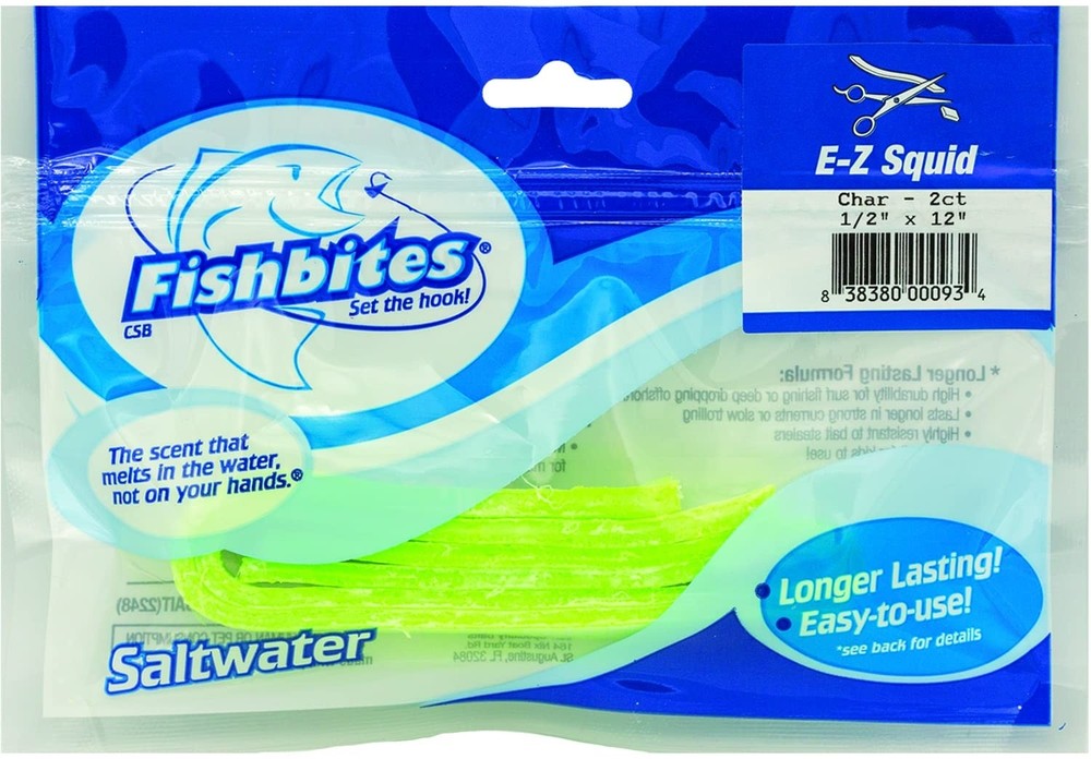 Fishbites® E-Z Squid - Longer Lasting (Chartreuse)