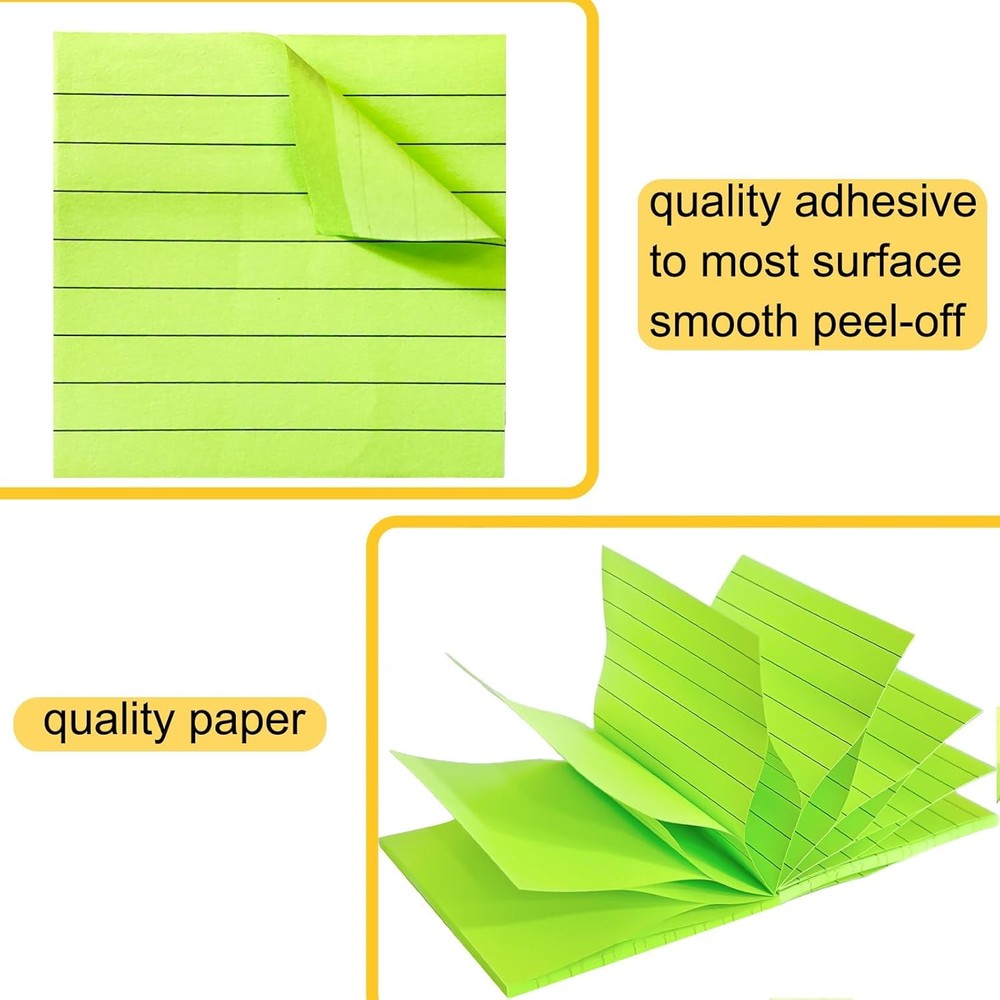 3840 Sheets Up Stiy Notes Lined Self-Sti Notes Pads Post Lined