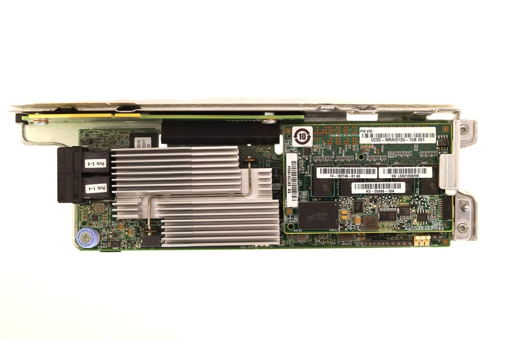 Cisco 12Gb/s 1GB FBWC Cache SAS Modular RAID Controller Card P/N: UCSC-MRAID12G