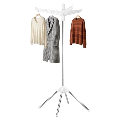 Rotatable and Foldable Clothes Drying Rack 59 Inch Laundry Drying Tree with 27