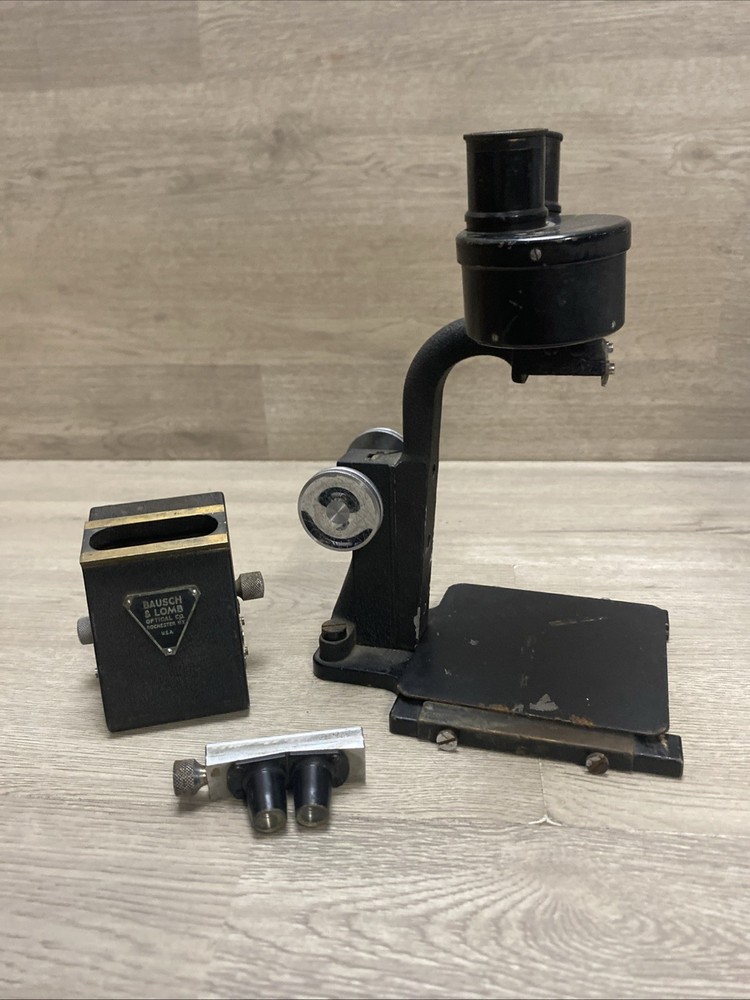 1920-30s Bausch & Lomb Microscope W/ Extras