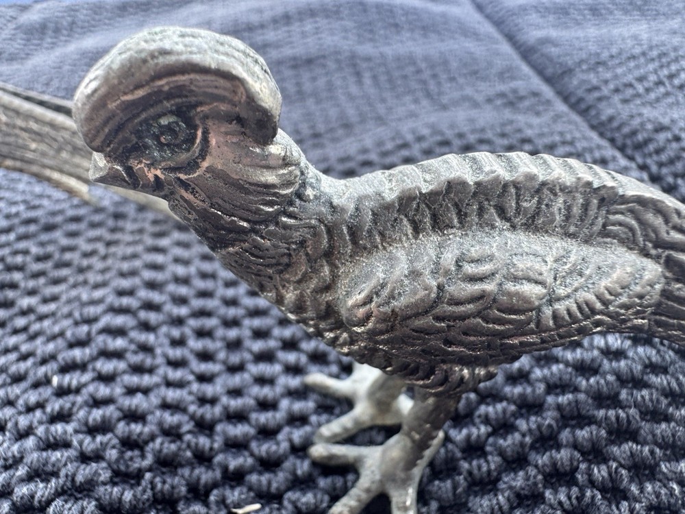 MCM Vintage Silver Plated Pheasants, Pair
