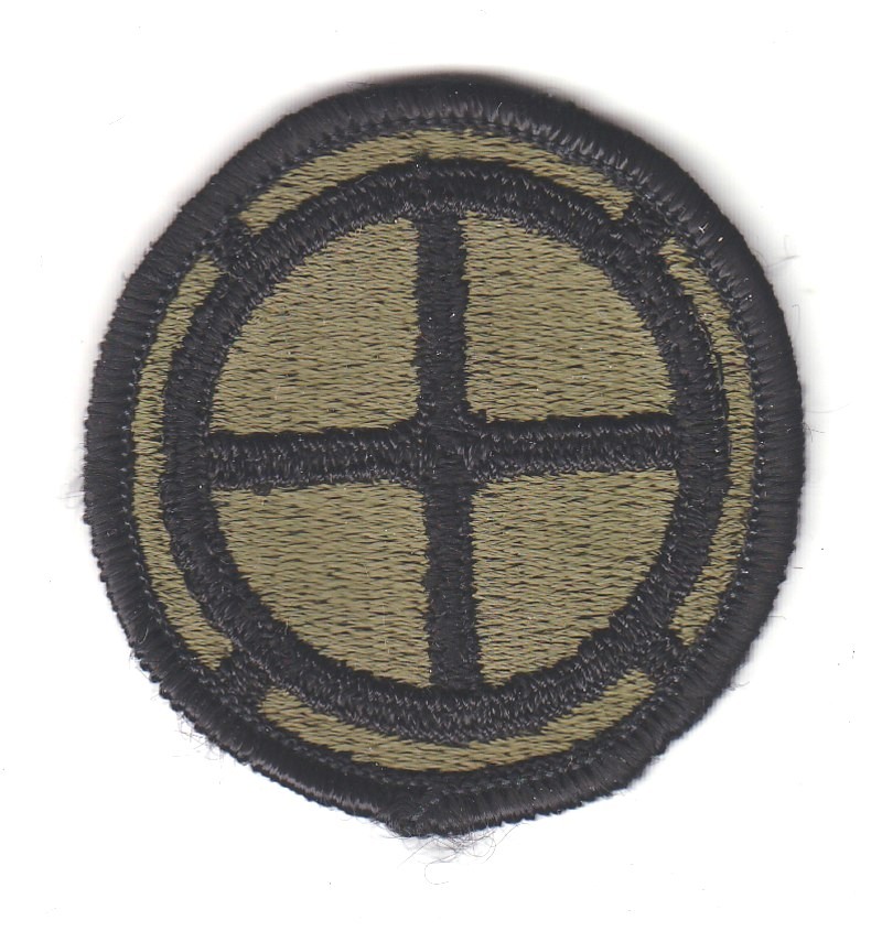 Army Patch:  35th Infantry Division - subdued, merrowed edge