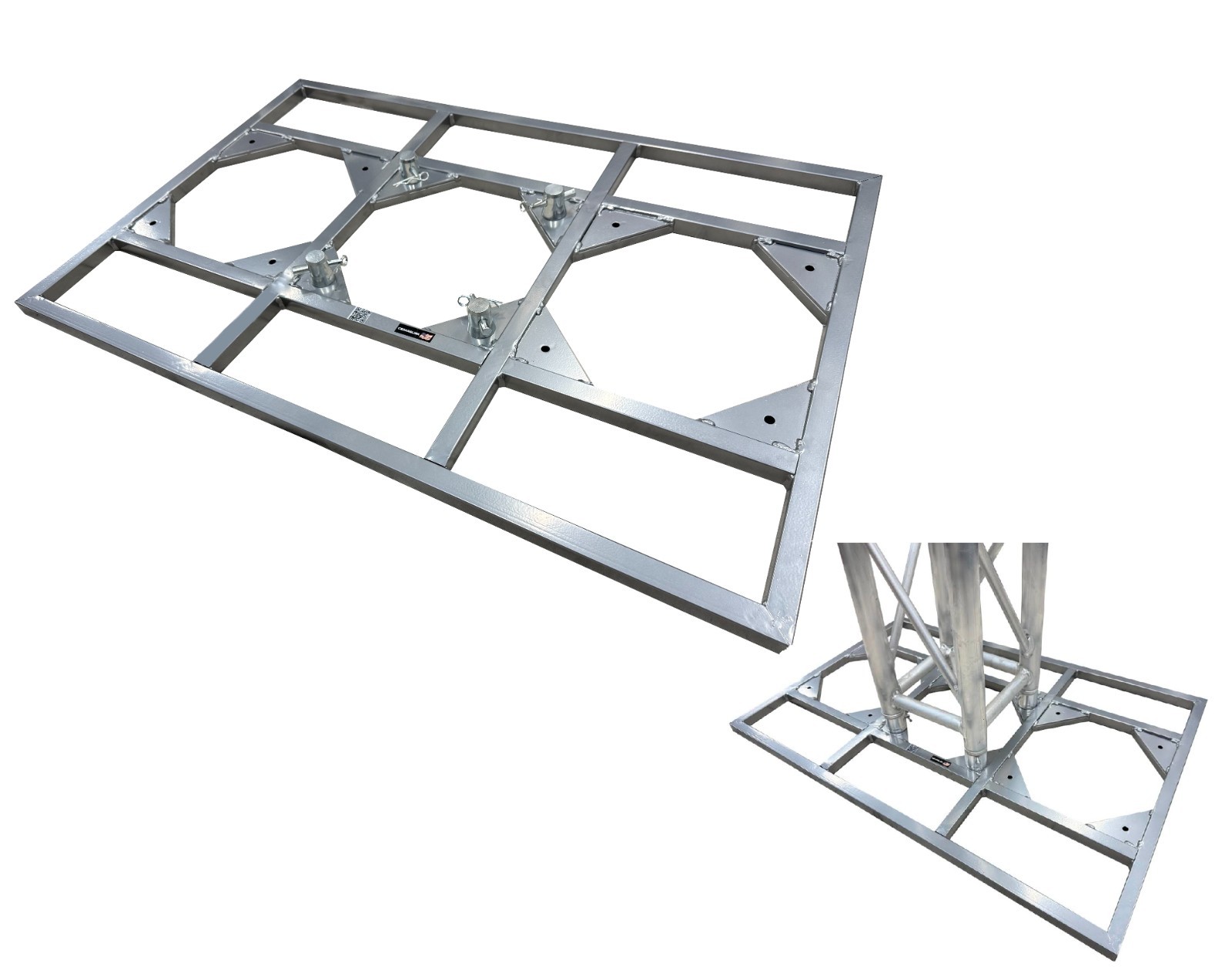 26"x39" Metal Frame Base for 12"x12" Aluminum Square Lighting Truss