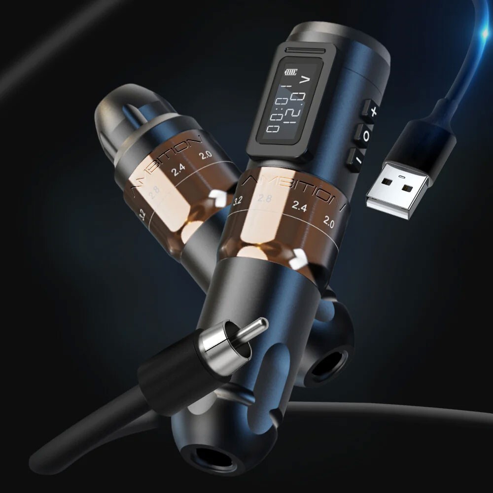 Wireless tattoo machine Ambition Mars Tattoo Machine (black)