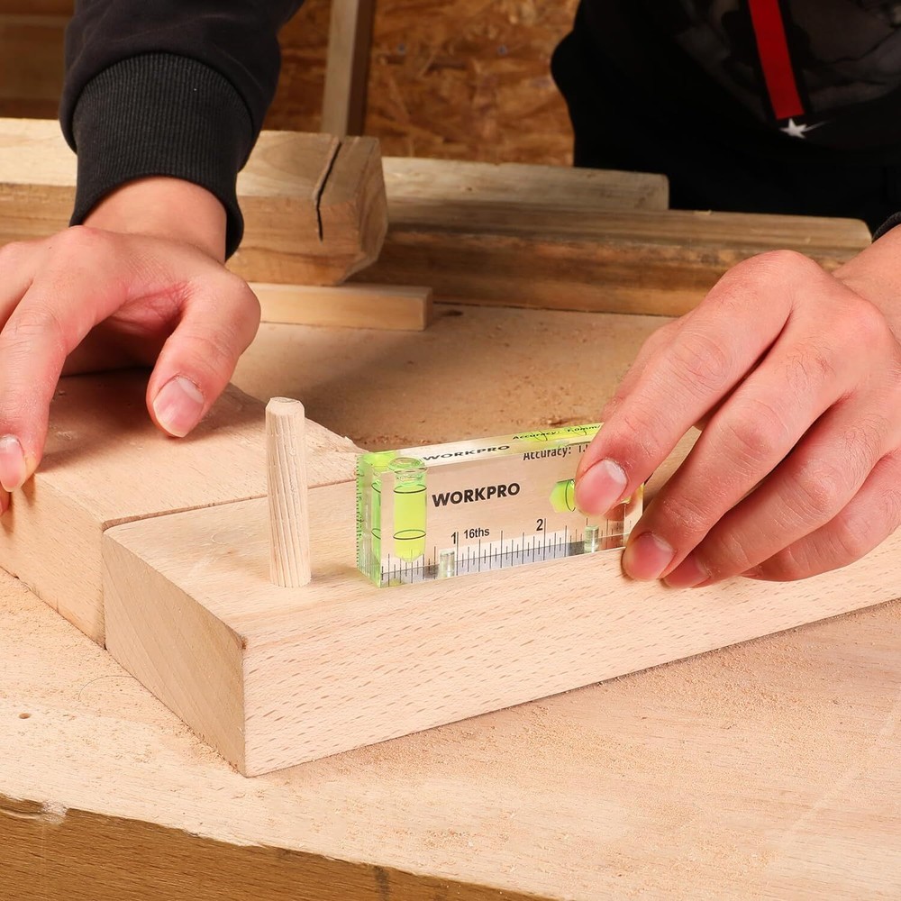 WORKPRO Small Level, 3 Inch Mini Level Tool Magnetic Level w/2 Different Bubbles