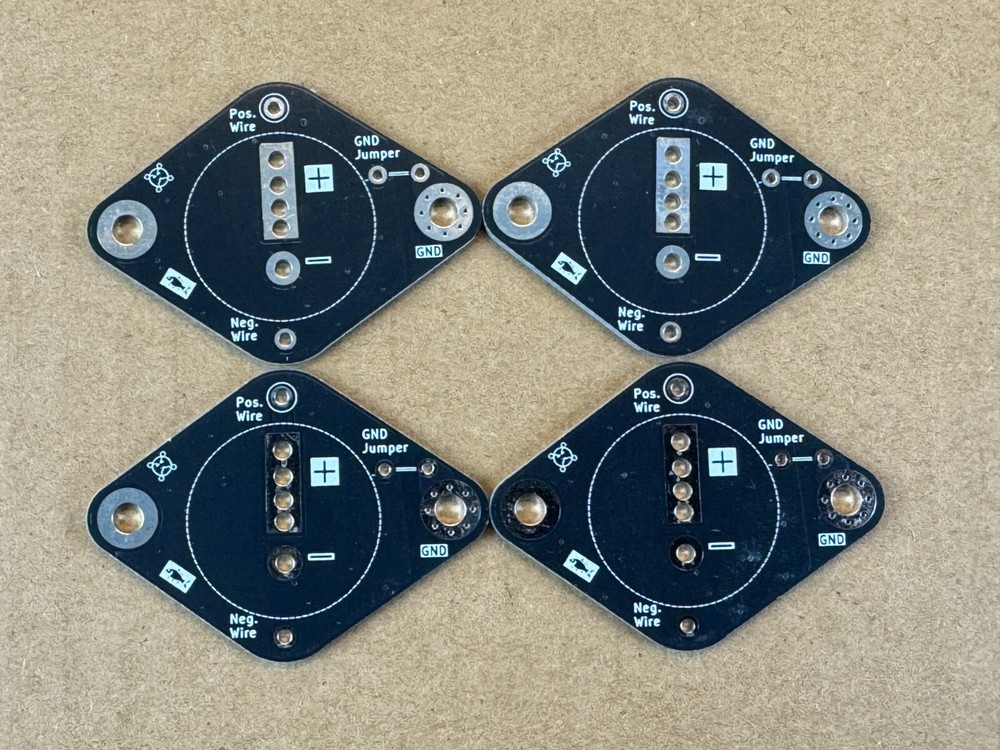 4 SINGLE-SECTION Can Capacitor Replacement Adapter Mount Plates 1" Small Can Cap
