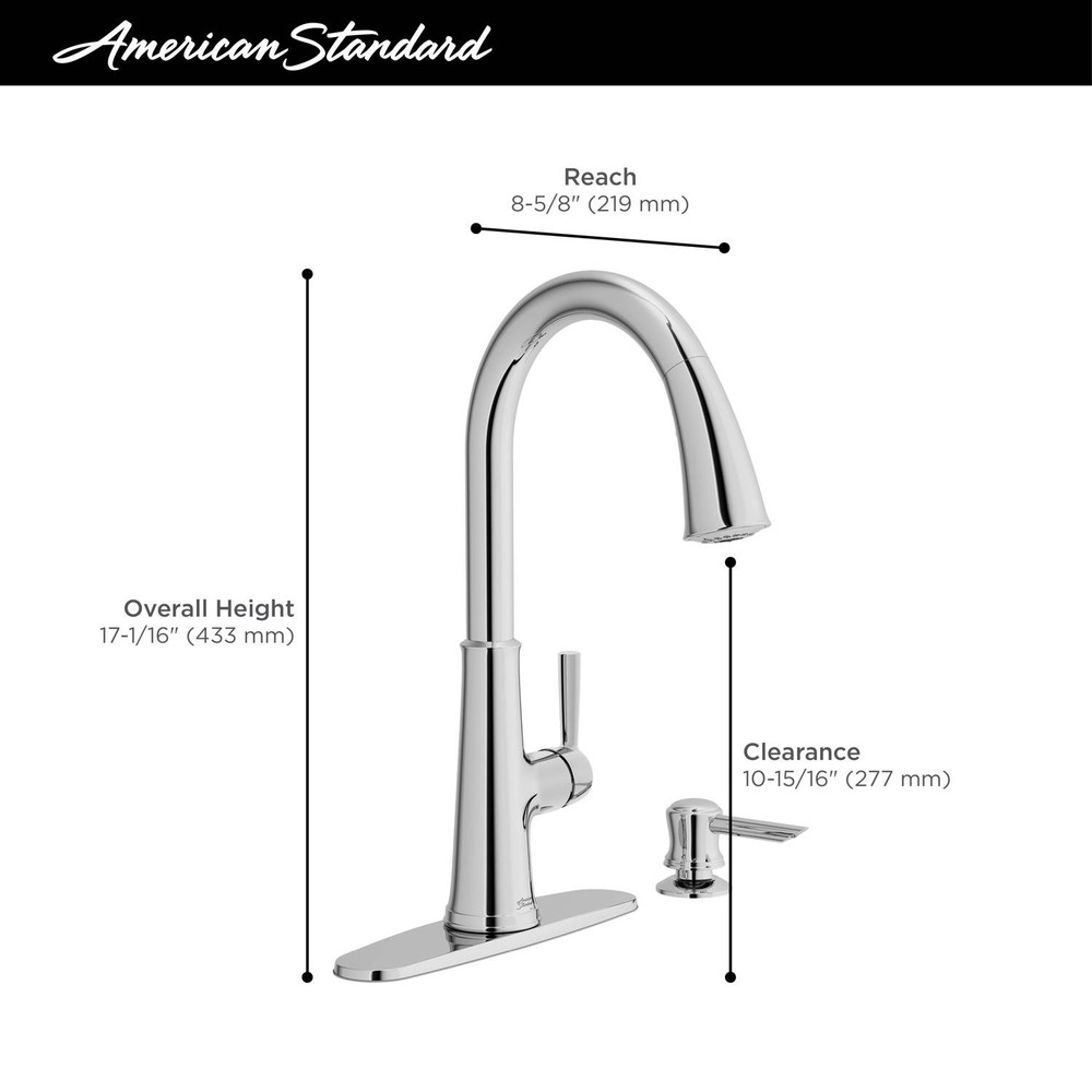 American Standard Maven One Handle Chrome Pull-Down Kitchen Faucet
