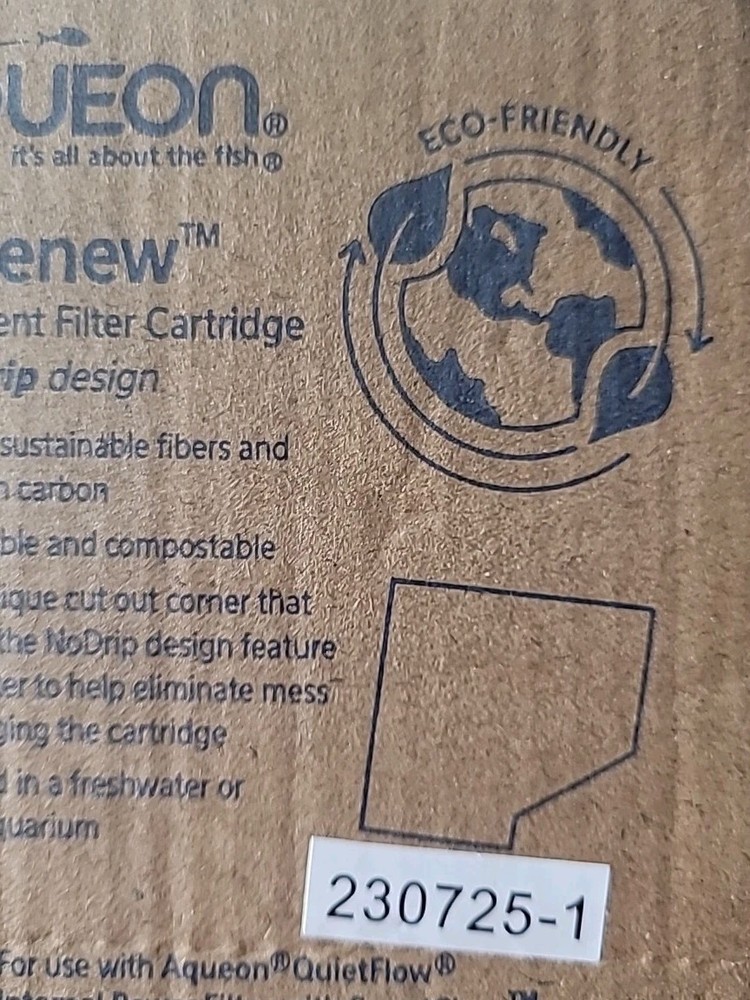 Aqueon EcoRenew Medium Replacement Filter Cartridges – 6 Pack No Drip Design