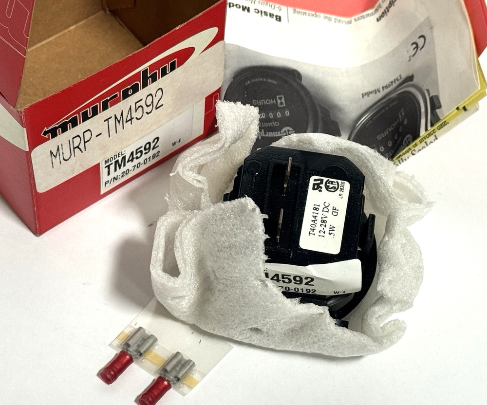 Murphy TM4592 12V Solid-State Electronic Hourmeter, 20-70-0192
