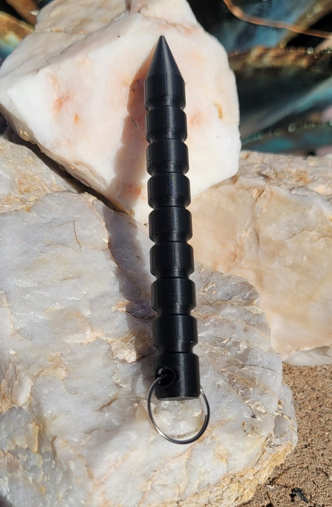 3D Printed Tactical Spike Keychain Strong ABS Plastic Multi Tool
