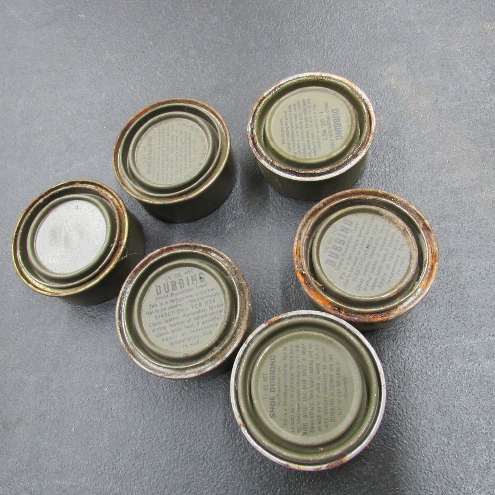 WWII US GI D-51A Boot dubbing 1oz orignial new with storage wear 100% original