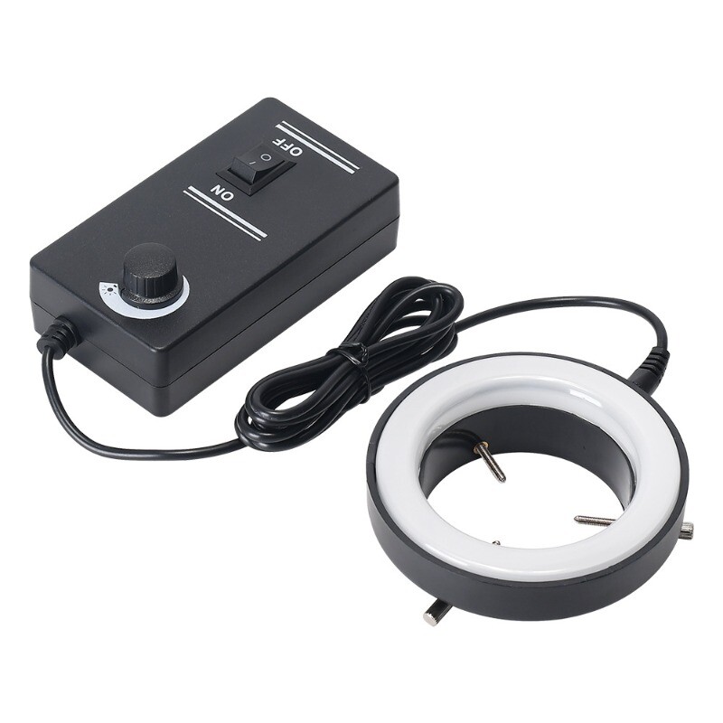 20 LED White Ring Light source Inner Diameter 63mm Adjustable Brightness Lamp