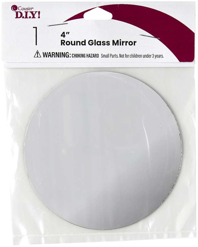 Round Glass Mirror Silver