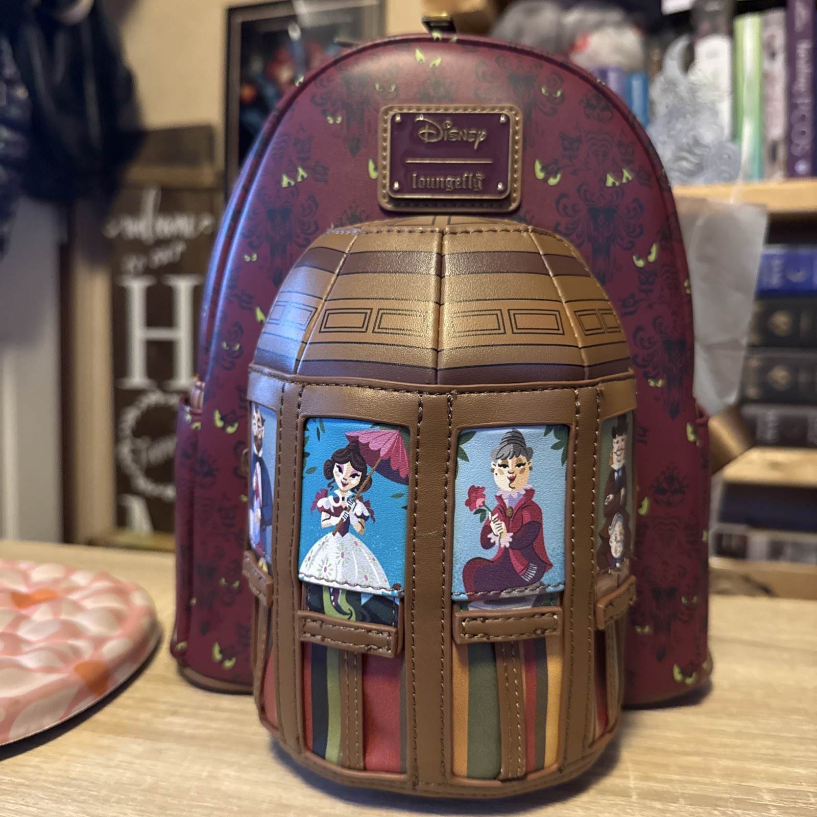 Loungefly Haunted Mansion Stretching Room Portraits Mini Backpack