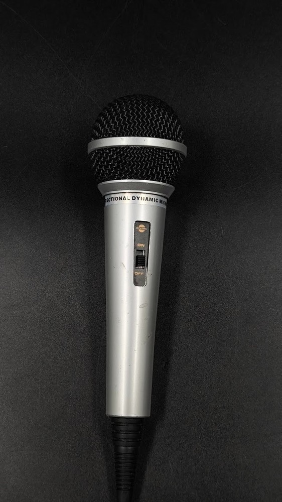 Uni-Directional Dynamic Microphone Used Working Silver