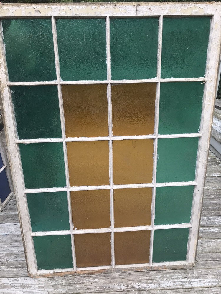 Antique Textured Architectural Colored Glass Diffused Light Church Windows
