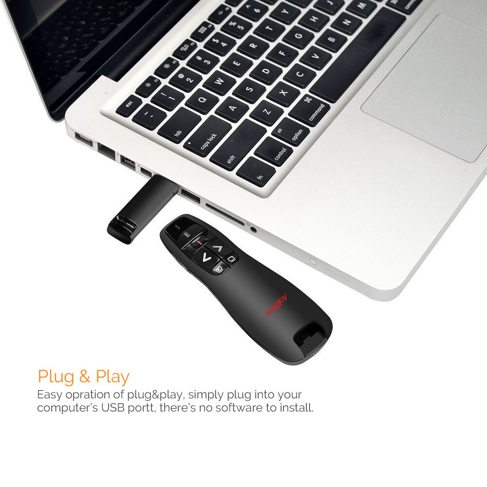 Wireless Presenter Longjoy Presentation Remote Control Red Laser Pointer