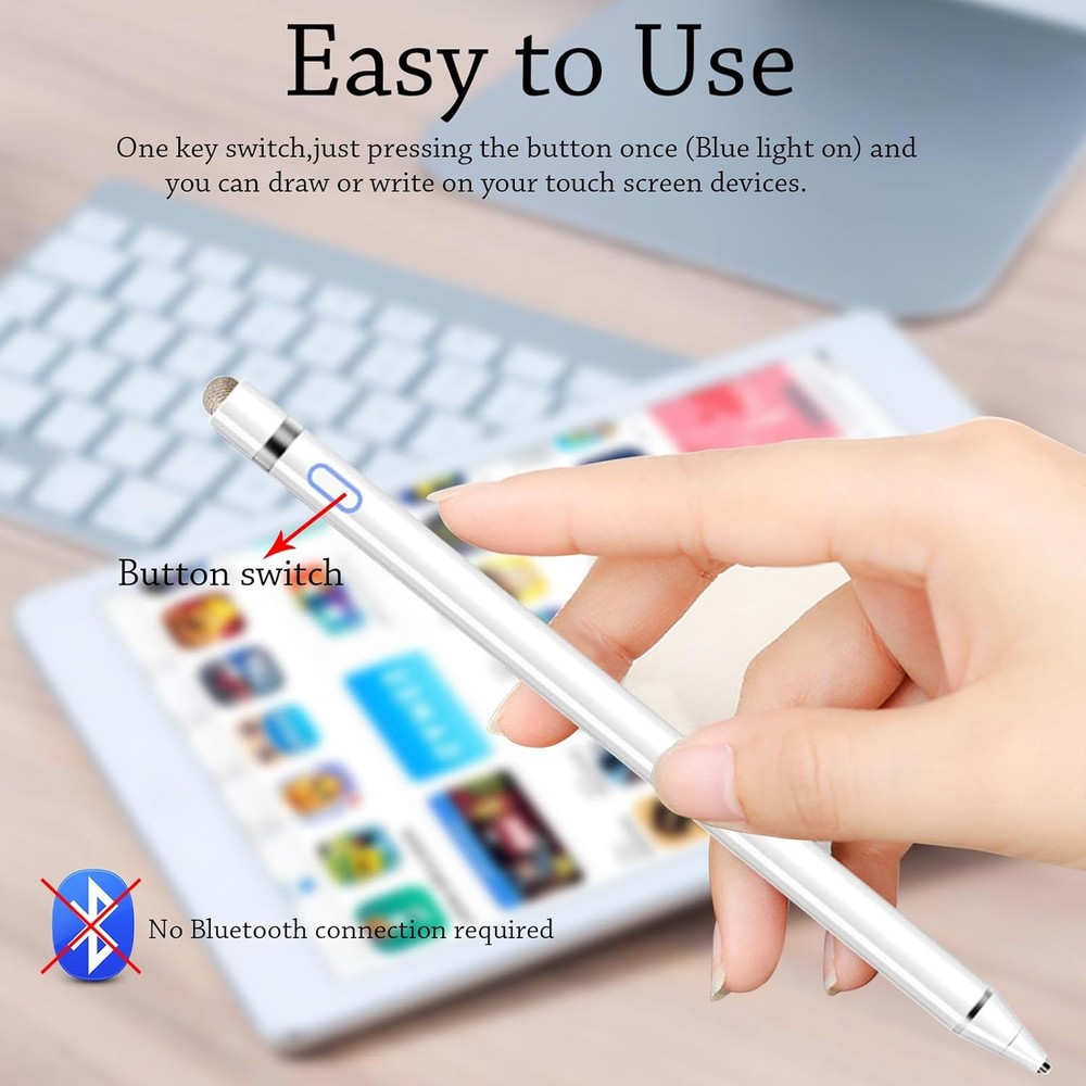 Active Stylus Pens Touch Screen Universal iPad Pencil Rechargeable Bluetooth