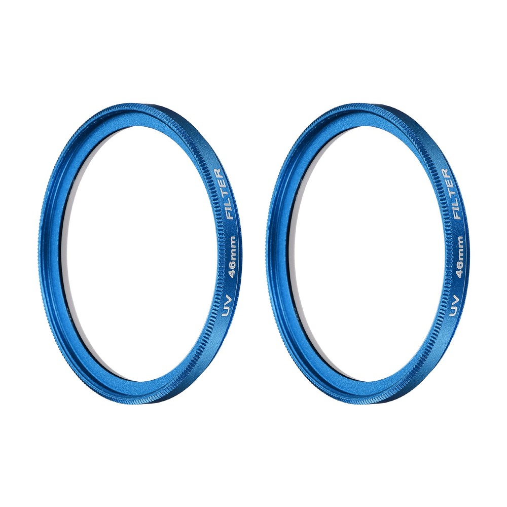 2Pcs 46mm Ultra Slim Lens Filter Multi Coating Camera Len Filter, Blue