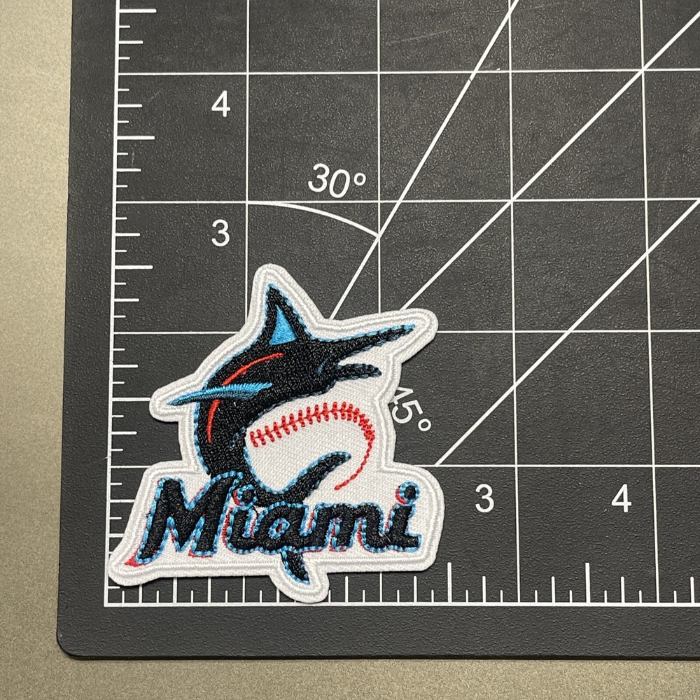 Miami Marlins Patch Embroidered Iron 2.75x2.75 Inch