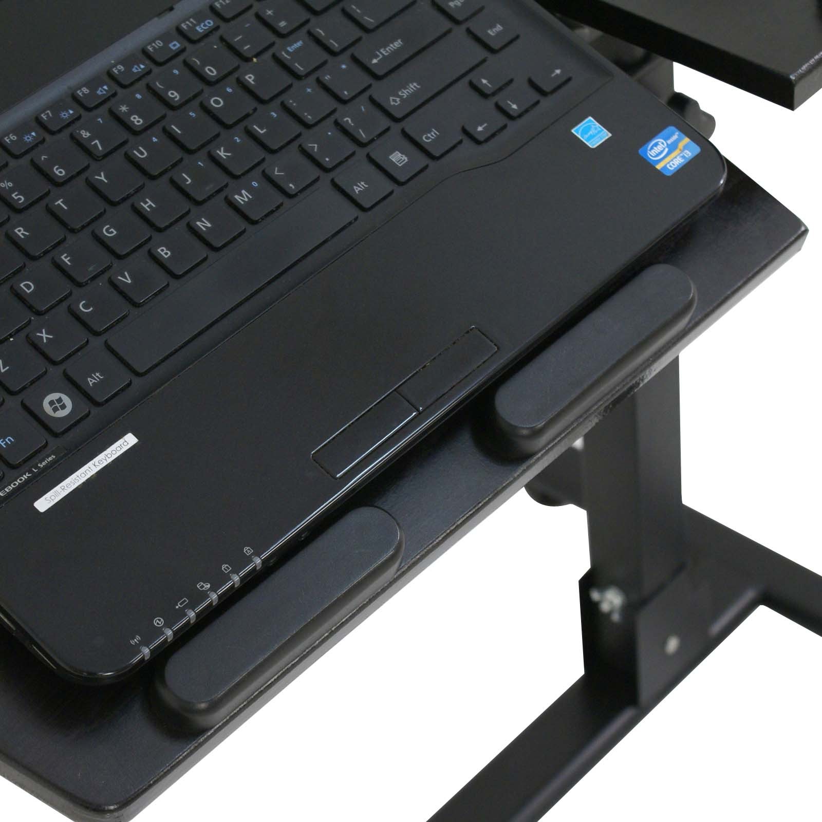 Adjustable Laptop Notebook Rolling Table Desk Stand Overbed Tiltable Tabletop