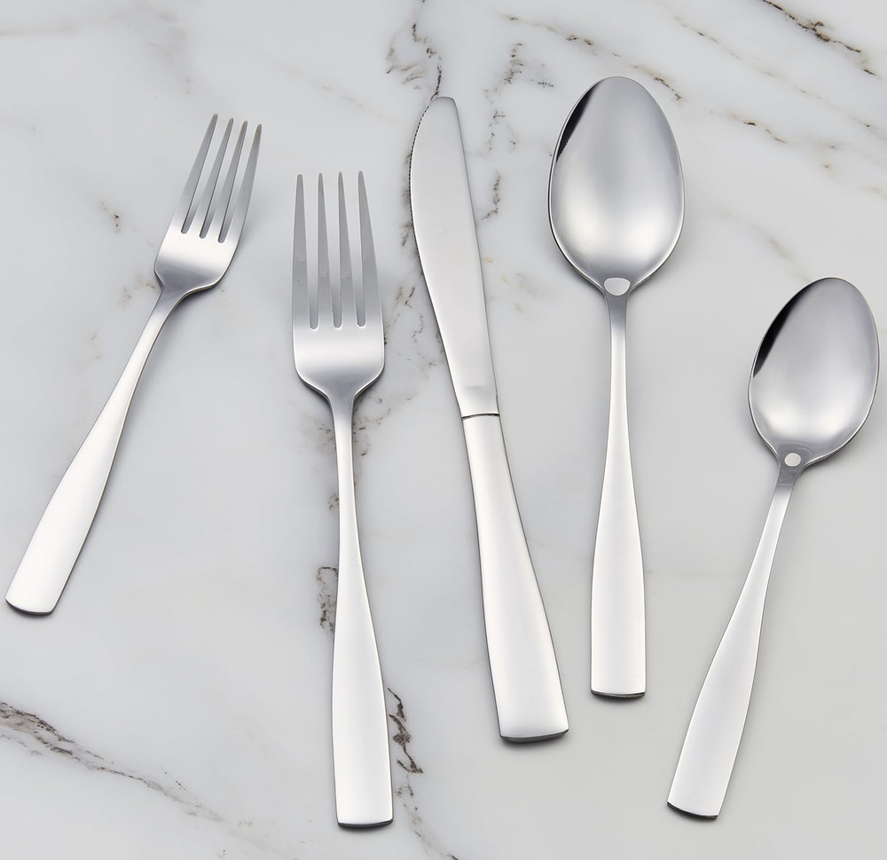 20PCS Silverware Set, Modern Flatware Set Service for 4, Cutlery Set for Home, K