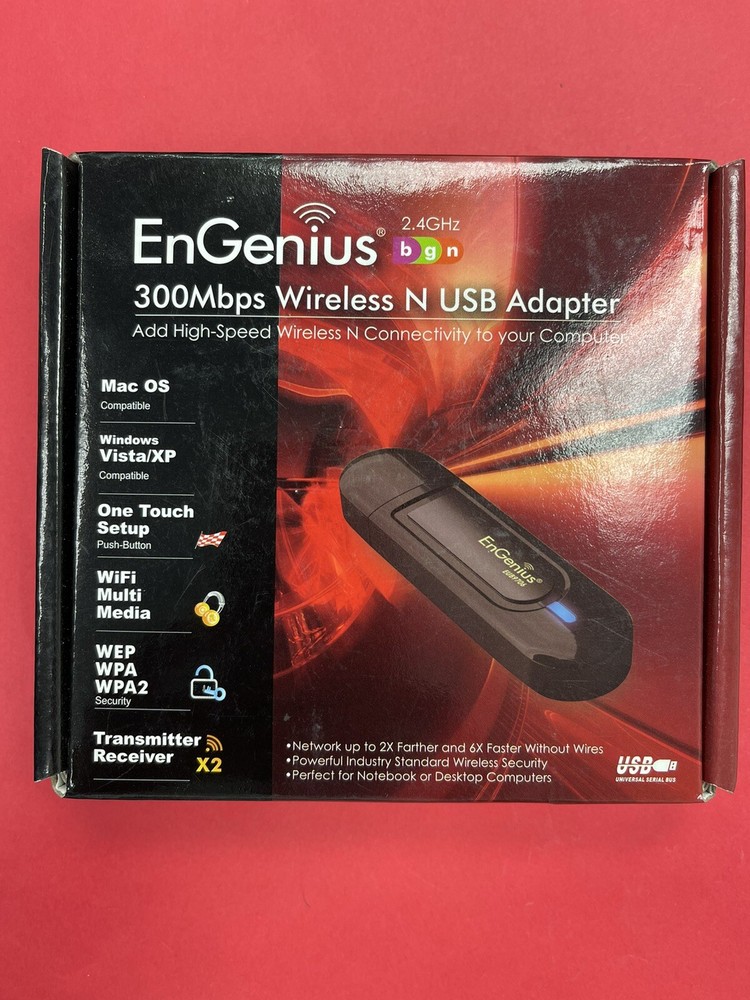 EnGenius 300Mbps Wireless-N USB Adapter 2.4GHz-NEW