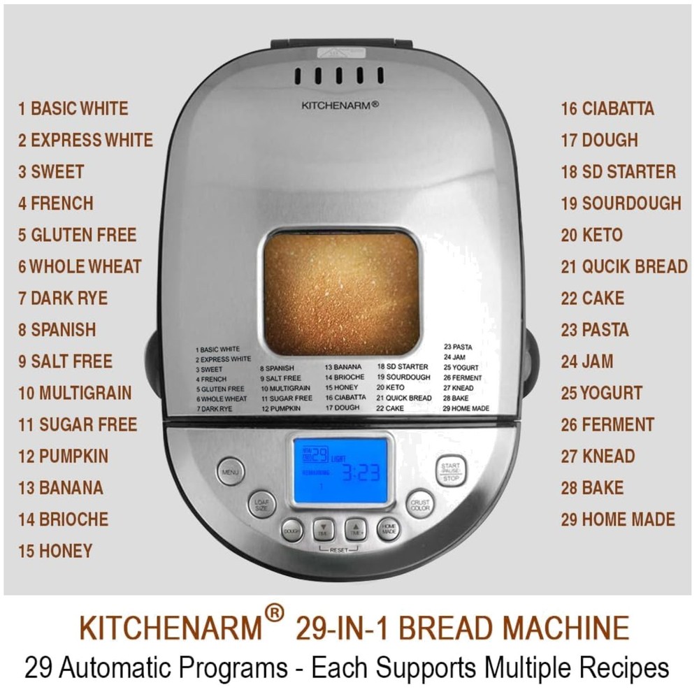 Fully Customizable Bread Maker with Personalized Menus