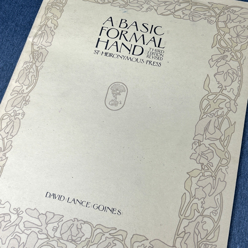 VTG A Basic Formal Hand Third Edition Revised By David Lance Goines 1976