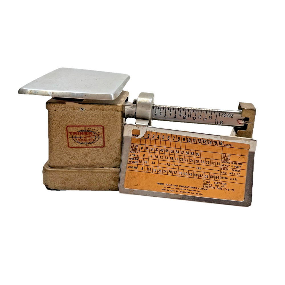 Vintage 1972 Triner Postal Scale For First Class And Priority Mail